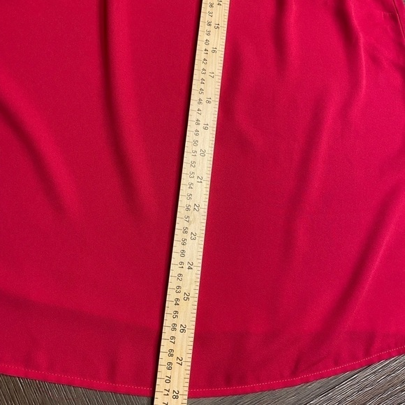Torrid Womens Red Solid Short Sheer Sleeves Flowy Blouse Top Size Large. - Picture 8 of 9